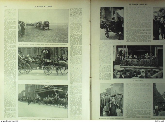Le Monde illustré 1903 n°2406 Edouard VII Algérie constantine Sétif Tunis Bizerte El-Euch Djebel-Keb