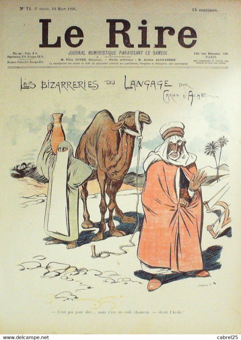 Le Rire 1896 n° 71 Garnier Caran Ache Métivet Heidbrinck Léandre Dépaquit  Dulal Jeanniot