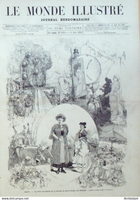Le Monde illustré 1881 n°1264 Mgr Ségur Tunisie Tunis Beja Oued Zane Italie Milan Algérie Sfisifa Ks