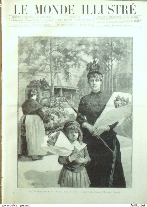 Le Monde illustré 1886 n°1533 Douvres (14) duc d'orléans Cuba Eyraud