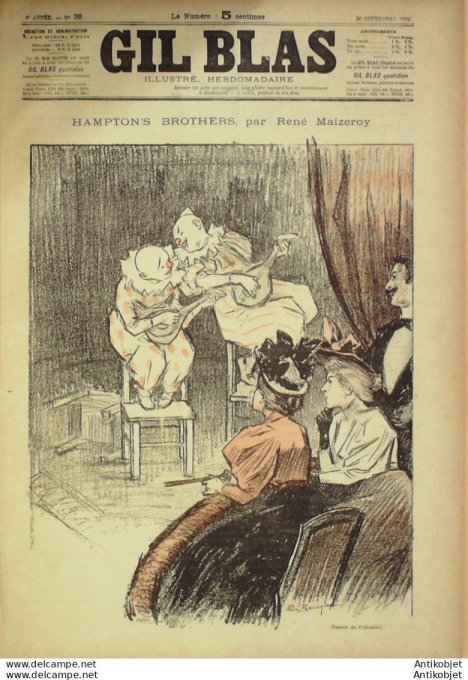 Gil Blas 1894 n°39 René MAIZEROY JEROME DOUCET Edouard DUBUS MEGE du MALMONT