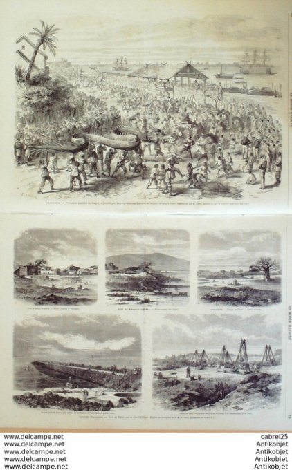 Le Monde illustré 1865 n°433 Pencran Londres Cats Meat Man Viet-Nam Saigon Sénégal Dakar