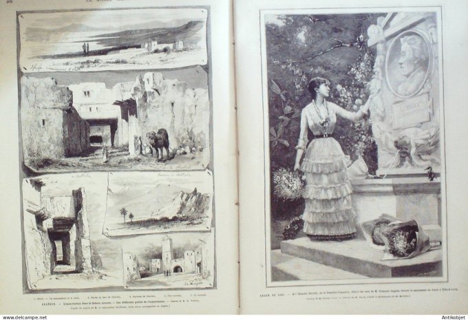 Le Monde illustré 1881 n°1264 Mgr Ségur Tunisie Tunis Beja Oued Zane Italie Milan Algérie Sfisifa Ks