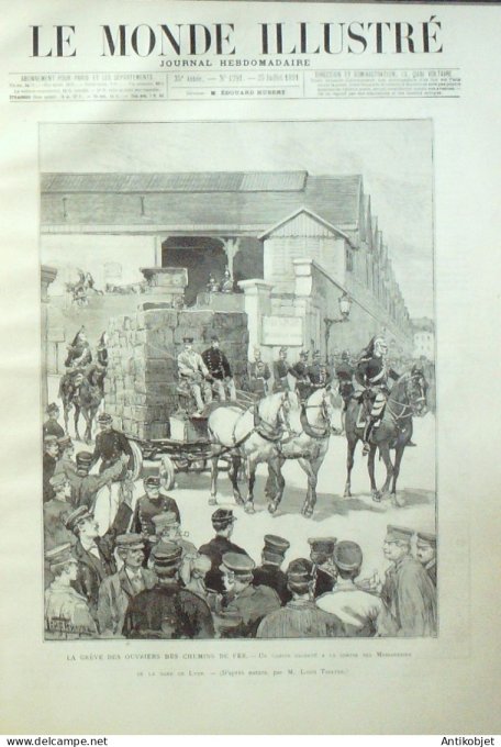 Le Monde illustré 1891 n°1791 Suède Stockholm Drottningholù Toulon  (83) Hongrie Kalocsa