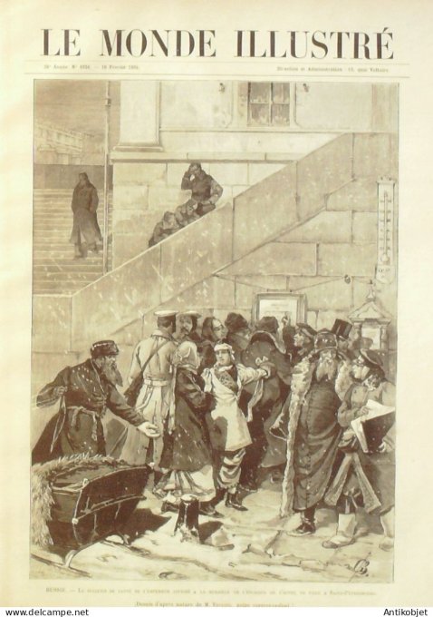 Le Monde illustré 1894 n°1924 St-Pétersbourg Anitchkoff Algérie Biskra Monaco tir aux pigeons