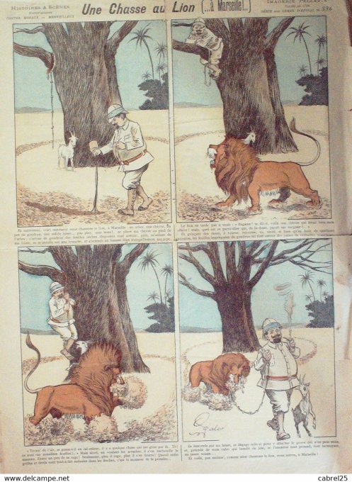 Une Chasse Au Lion A Marseille (Pellerin d'epinal) Falco