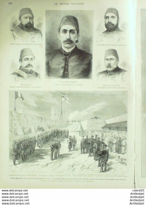 Le Monde illustré 1876 n°1014 Serbie Alexinatz Buimir Mrsol Morava Schumatovac Turquie Abdul Hamid I