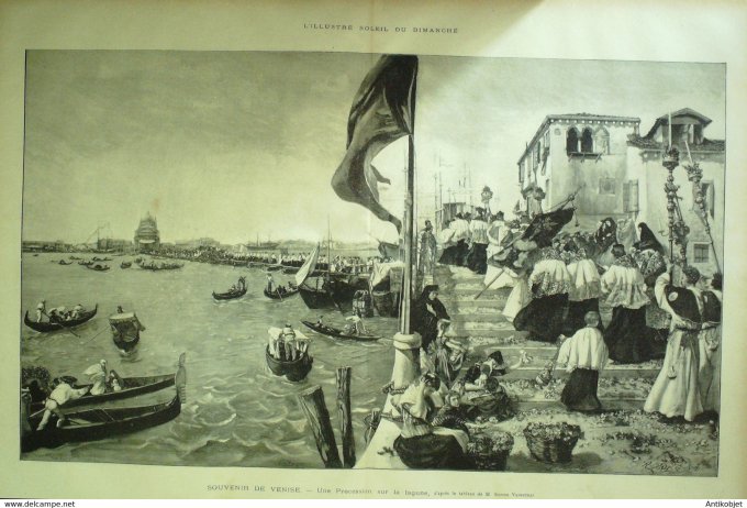 Soleil du Dimanche 1894 n°38 Mgr Duc Orléans Angleterre Weybridge Italie Venise