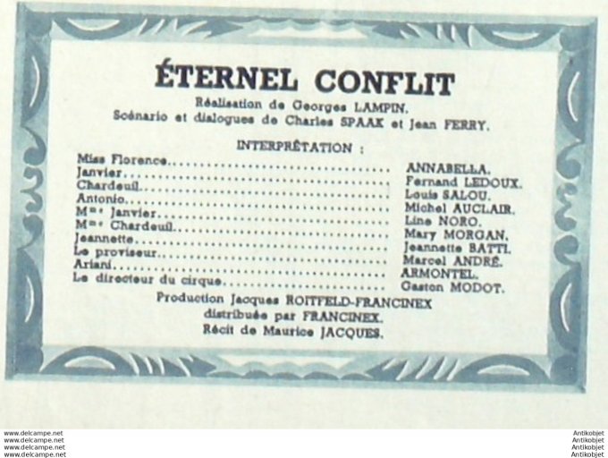 Mon Film 107 48-09- 1 Eternel Conflit Michel Auclair Fernand Ledoux