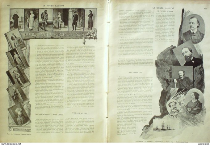 Le Monde illustré 1902 n°2343 Victor Hugo portrais oeuvres