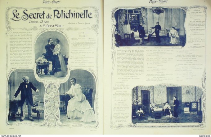 Paris qui chante 1903 n°  4 Polin Mistinguette Dranem Galipaux Pintel