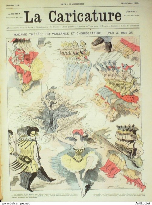 La Caricature 1882 #148 Me Thérèse ou vaillance & Chorégraphie Robida Trock