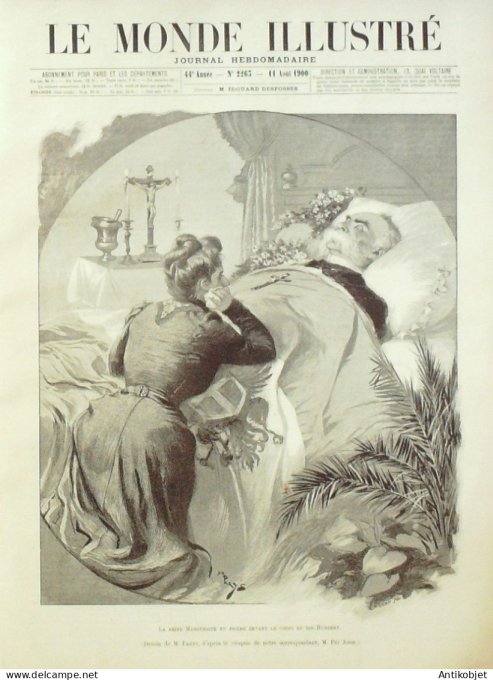Le Monde illustré 1900 n°2263 Pays-Bas Zuyderzée Perse Shah Italie Monza Roi Humbert Victor-Emmanuel
