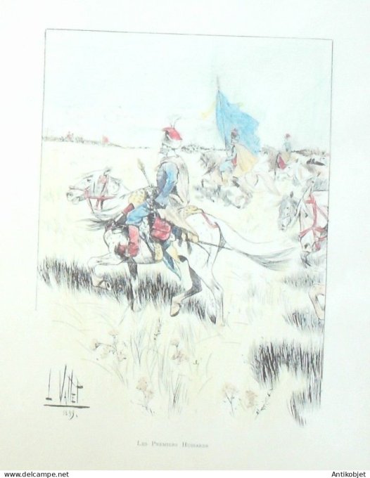 Hussards en 1899 signé Louis Vallet