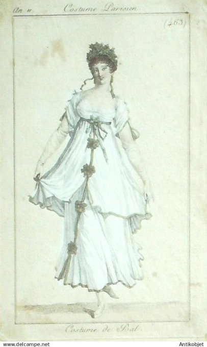 Costume Parisien 1803 an 11 # 463 (eau forte) Costume de bal