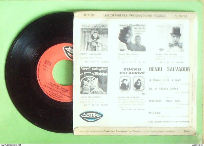 Salvador Henri 45T EP Le travail c'est la santé 1965