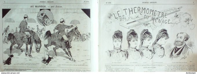 Le Journal Amusant 1885 # 1479 Au manege par Josias