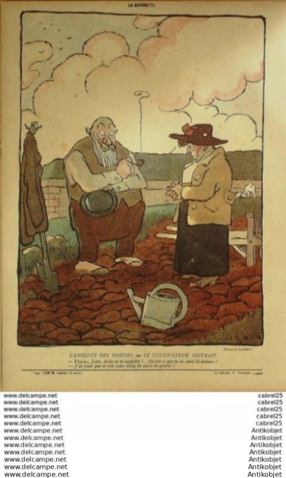 La Baionnette 1917 # 099 (Jardins De Guerre) Willette Bofa Harley Fabiano Pallier