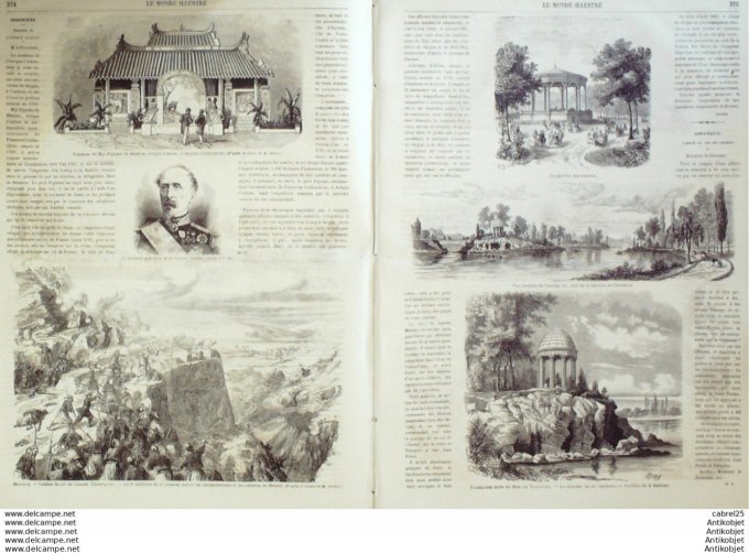 Le Monde illustré 1865 n°449 Mexique Tamanpilas Aculcingo Charenton Londres Nine Elms Nice (06)