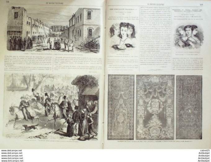 Le Monde illustré 1865 n°449 Mexique Tamanpilas Aculcingo Charenton Londres Nine Elms Nice (06)