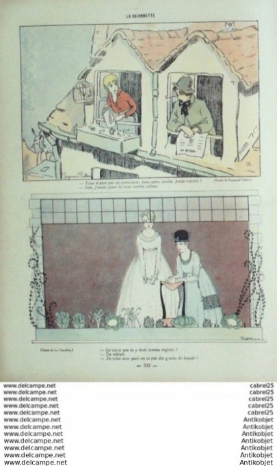 La Baionnette 1917 # 099 (Jardins De Guerre) Willette Bofa Harley Fabiano Pallier