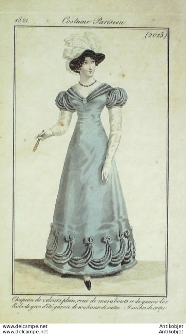 Costume Parisien 1821 # 2025 Robe de gros d'été garnie