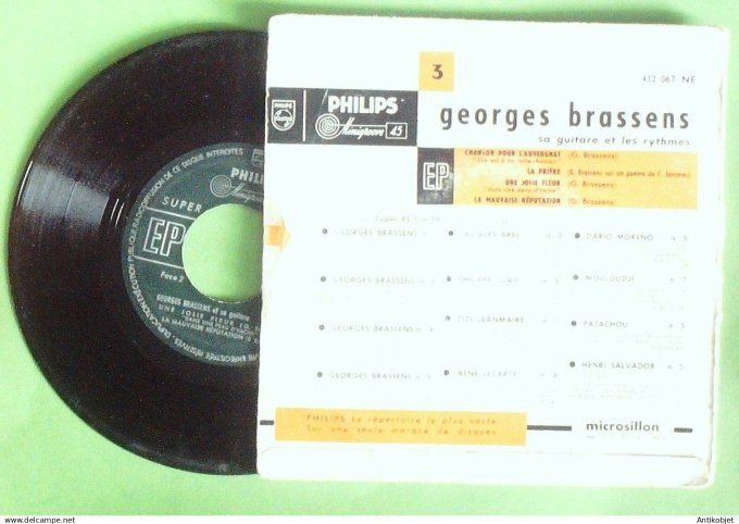 Brassens Georges 45T SP Chanson pour l'Auvergnat 1956