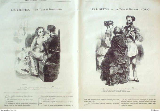 Petit journal pour Rire 1866 # 568 Les Lorettes Talin & Damourette