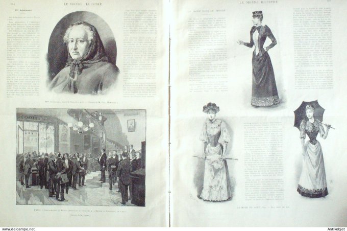 Le Monde illustré 1890 n°1742 Montauban (82) La Rochelle (17) Egypte Caire Hussein Hassan