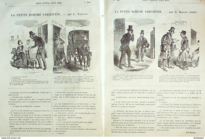 Petit journal pour Rire 1866 # 568 Les Lorettes Talin & Damourette