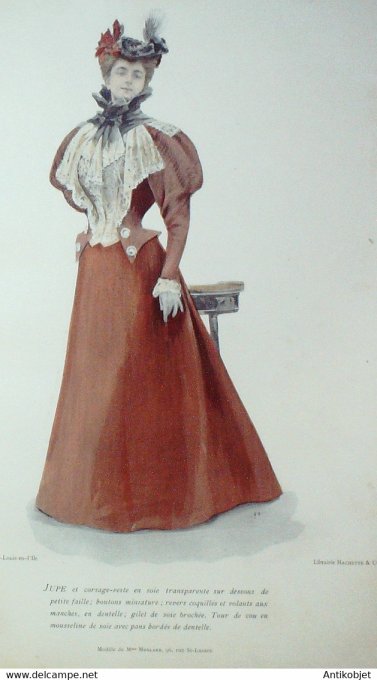 La Mode pratique 1896 # 21 Robe et corsage en soie