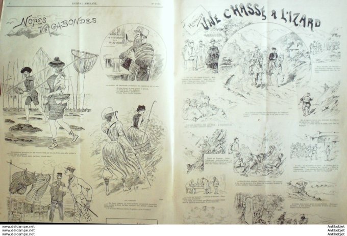 Le Journal Amusant 1890 # 1773 Notes vagabondes par Mars Une chasse a l'Izard par Henriot
