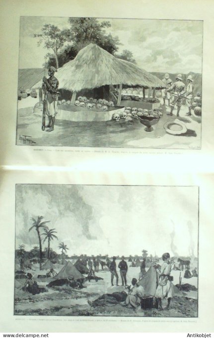 Le Monde illustré 1893 n°1869 Dahomey Cana Abomey Yokoué Kossoupa