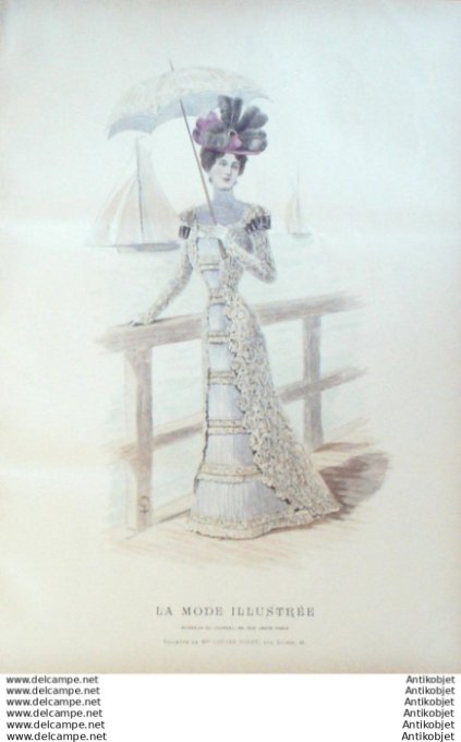 Gravure Mode illustree 1899 # 23 (Old Fashion plate) RARE