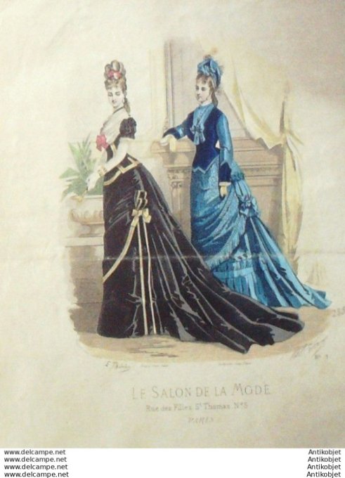Gravure Mode Salon 1877 #  235 (Old Fashion plate)