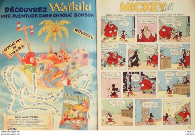 Journal de Mickey n°1788 REDFORD Robert (10-9-1986)