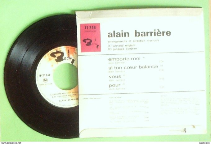 Barrière Alain 45T EP Emporte-moi 1968