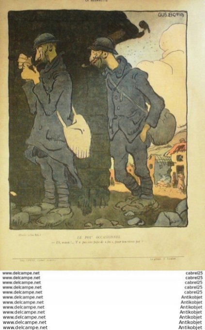 La Baionnette 1917 # 105 (Les Potes) Jeanjean Bofa Iribe Fleurac Cheval Le Rallic Cartier