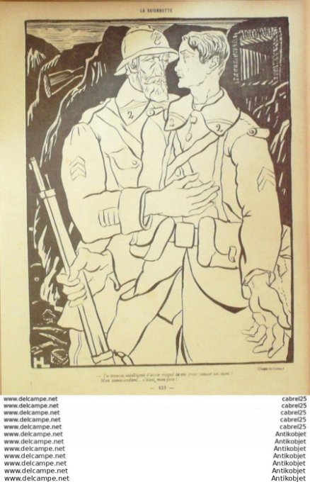 La Baionnette 1917 # 105 (Les Potes) Jeanjean Bofa Iribe Fleurac Cheval Le Rallic Cartier