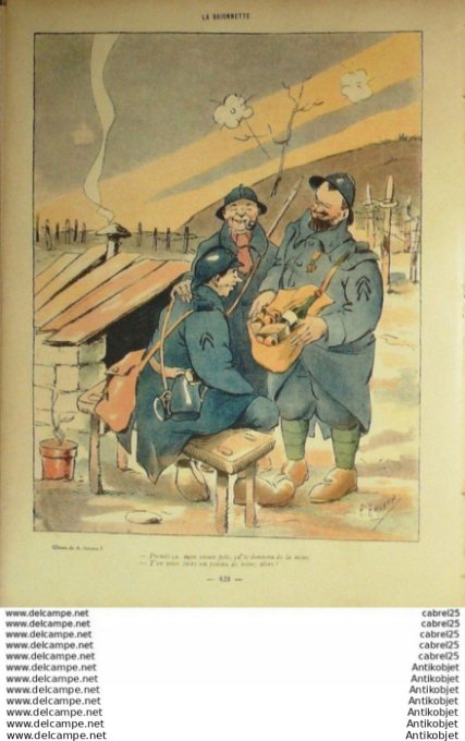 La Baionnette 1917 # 105 (Les Potes) Jeanjean Bofa Iribe Fleurac Cheval Le Rallic Cartier