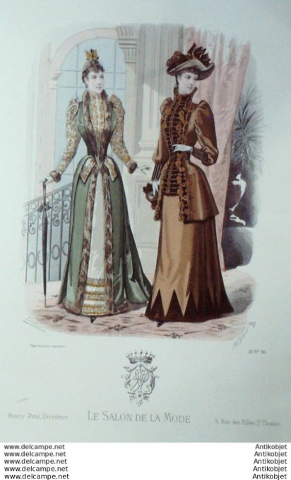 Gravure Mode Salon 1889 # 1007 (Old Fashion plate)