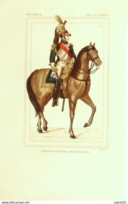 Cavalier Dragon Colonel du 19ème régiment sous Napoléon 1852