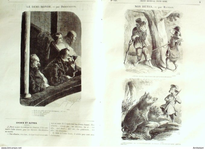 Petit journal pour Rire 1858 # 140 Ces Dames Damourette