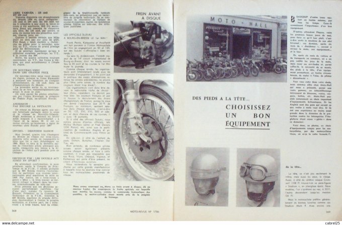 Moto Revue 1966 n° 1786 Eugène Mauve circuit Fisco Amberieu en Bugey