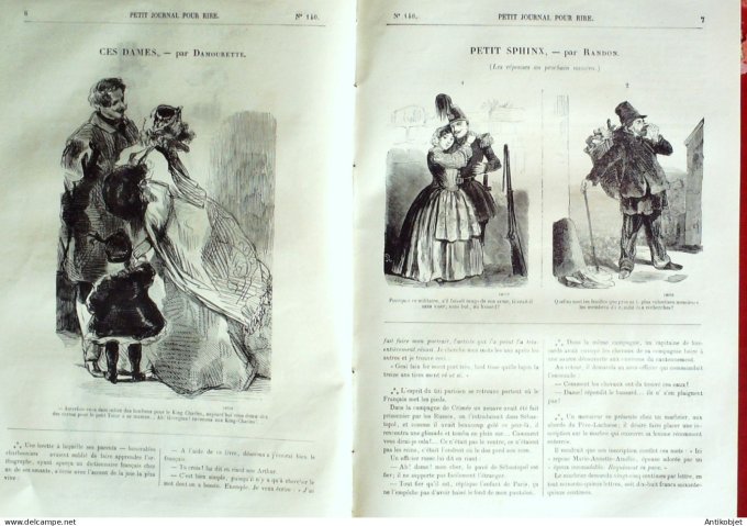 Petit journal pour Rire 1858 # 140 Ces Dames Damourette