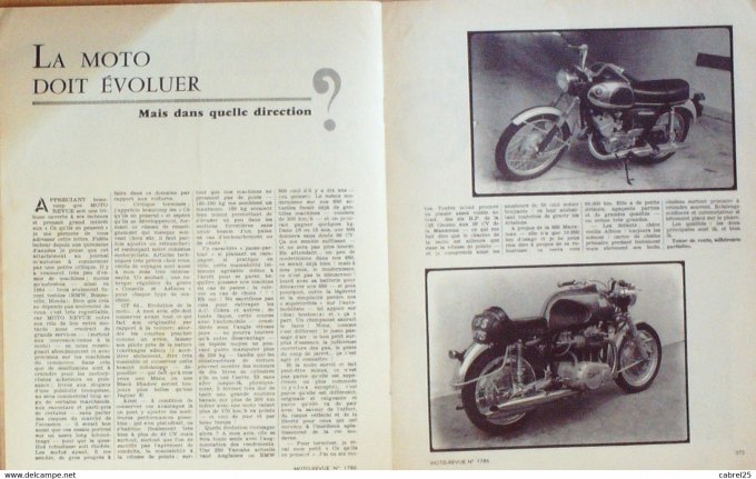Moto Revue 1966 n° 1786 Eugène Mauve circuit Fisco Amberieu en Bugey