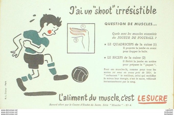 Buvard Le Sucre Football Muscle