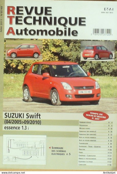 Revue Tech. Automobile 2011 n°B749 Suzuki Swift
