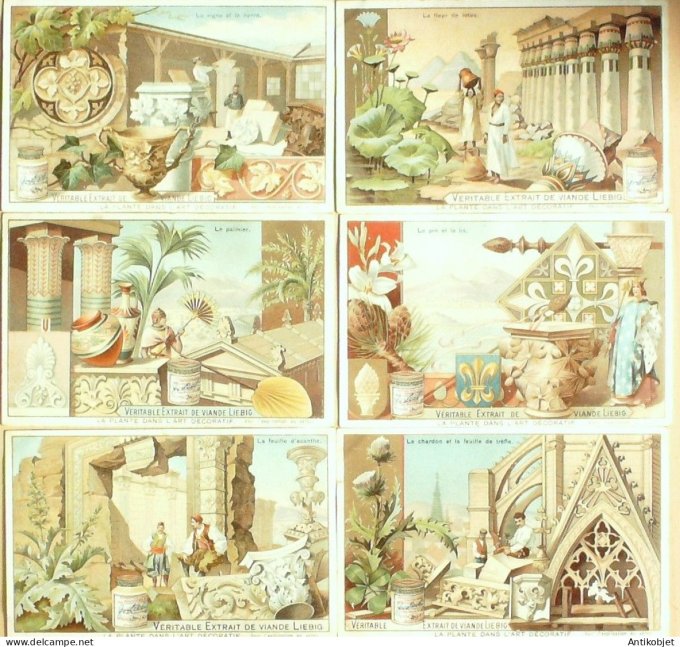 Chromo Liebig Sang  791 La plante dans l'Art decoratif (1904)