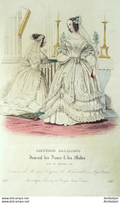 Costume Parisien 1838 # 3585 Costumes de mariée dames